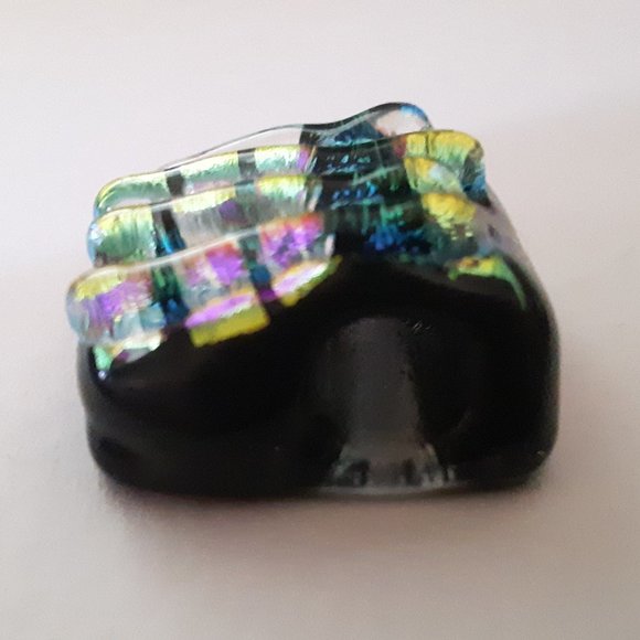 Dichroic Fused Glass Pendant - Picture 7 of 7